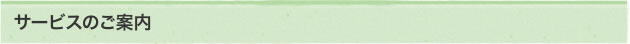 サービスのご案内